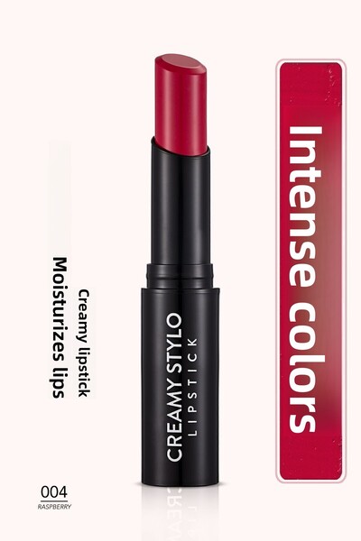 Flormar أحمر شفاه شبه لامع - أحمر شفاه كريمي ستايلو -004 التوت-8682536013642