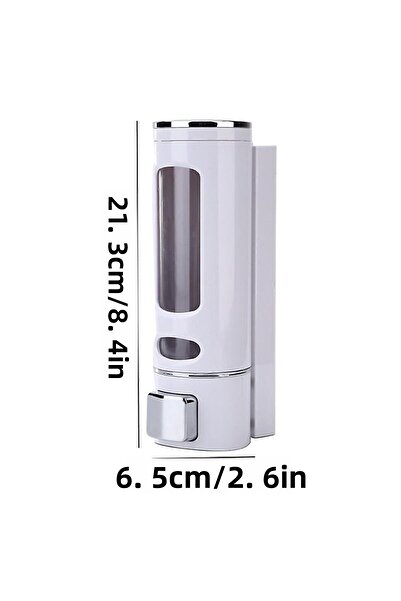 ALBBEK Επιτοίχιος Χειροκίνητος Διανομέας Σαπουνιού Υγρό Σαπουνάκι Νιπτήρας Σαπουνάκι Χεριών Λευκό Χρώμα 3 Τεμάχια A-52