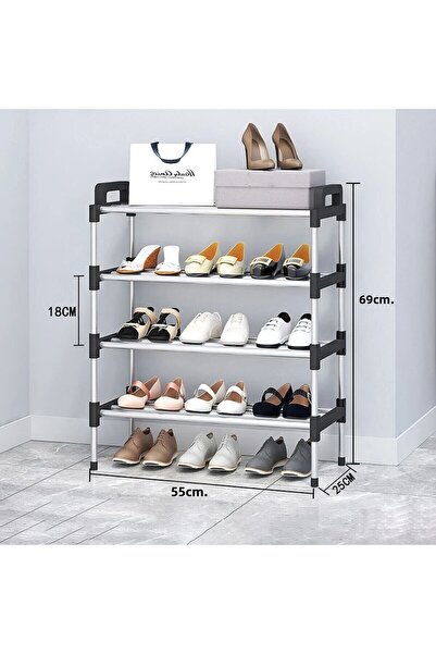 Choice خزانة أحذية بسيطة متعددة الطبقات مقاومة للغبار باللون الأسود من 3 إلى ...