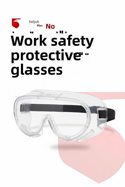 Viola Valente Transparent Work Safety Protection Goggles – Anti-Fog and Impact Resistant with Elastic Band
