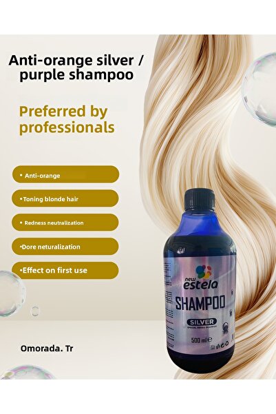new estela Anti-Orangeing Silver Shampoo / Purple Shampoo 500ml