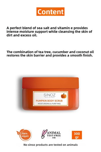 SİNOZ Moisturizing and Purifying Pumpkin Body Peeling 300 Gr