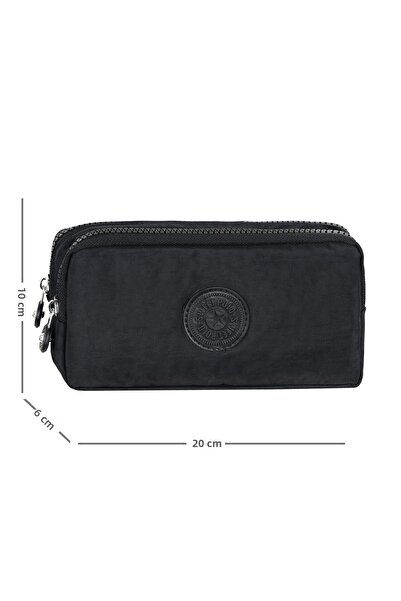 Waddell Geantă pentru stilou unisex cu două compartimente din material Crinkl...