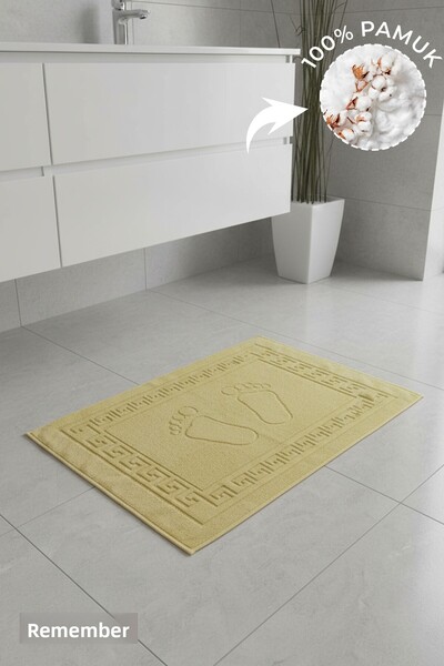 Anılsan Yellow Greek Foot Towel - 50X70 Cm, 245 Gr, 100% Cotton, Spa and Hotel Bath Mat, for Daily Use