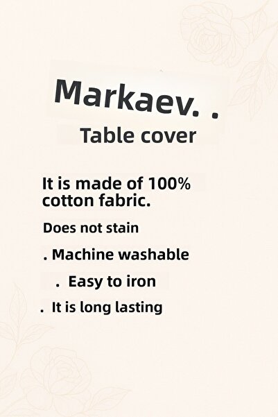 Markaev Soft Floral Cotton Tablecloth Msaort0009