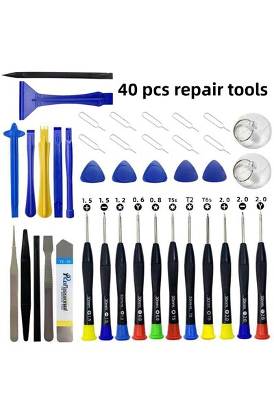 Choice مجموعة مكونة من 40 قطعة من أدوات إصلاح الهاتف المحمول، مجموعة تفكيك وإ...