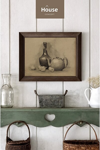 Hane Concept Decor de perete cu natură moartă de epocă, pictură imprimată cu ...