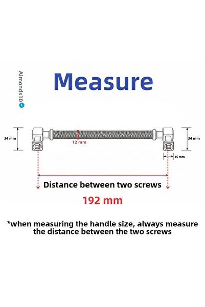 Badem10 Talas Serrated Soft Antique 192 mm Metal Handle Cover Handle Durable Handles Furniture Drawer Cabinet