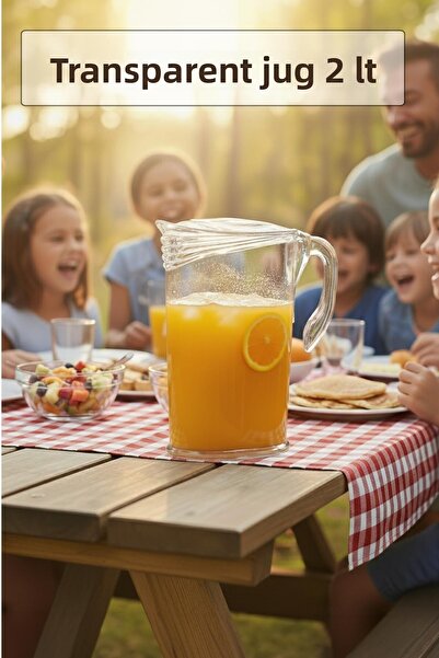 Mustran Acrylic 2 Lt Transparent Jug (Fits in the Refrigerator Door Shelf)