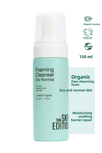 The Skin Edition Organic Certified Facial Cleansing Foam 150 ml |   Normal, D...