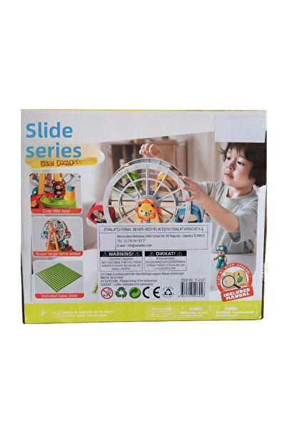 KentOyuncaK Large Building Blocks 81 Pieces - Colorful Amusement Park of the Bear