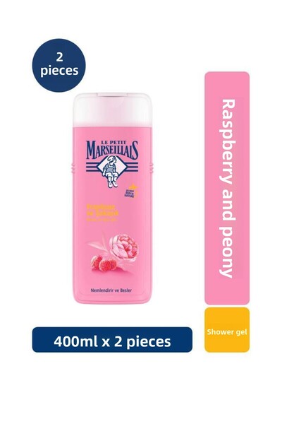 Le Petit Marseillais Shower Gel Raspberry and Peony 400 ml X2
