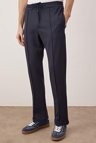 Trendyol Collection Navy Blue Straight Fit Men's Trousers Tmnaw26Pl00014