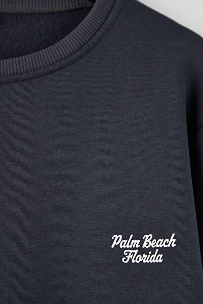 Trendyol Curve Фума Слоган Вишивка Деталізована М'яка Тканина Великий Розмір Спортивний Комплект TBBAW26TS00014