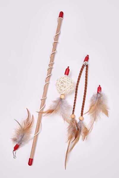 TRENDYOLMİLLA HOME Pet Feather Detailed Fishing Rod Cat Toy Tphaw26Ko00003