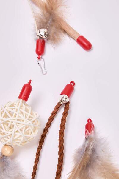 TRENDYOLMİLLA HOME Pet Feather Detailed Fishing Rod Cat Toy Tphaw26Ko00003