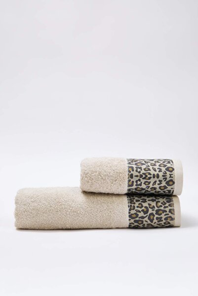 TRENDYOLMİLLA HOME 2-Piece Leopard Printed Face & Bath Towel Set Tphss25Kor00000