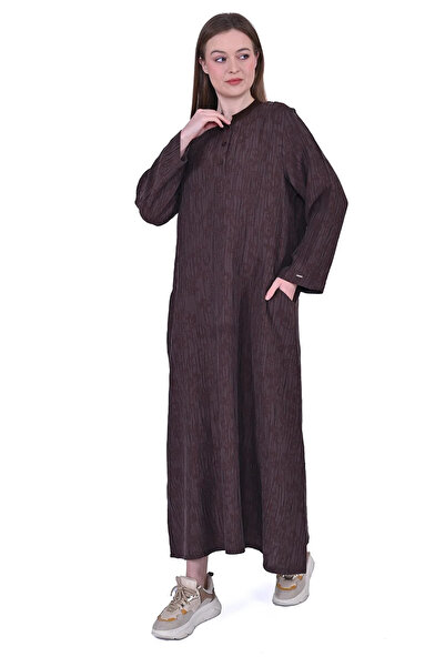 Invee İNVEE ELBİSE  7026 KAHVERENGİ