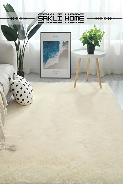 Cream Post Plush Soft Washable Anti-Slip Dot Floor Living Room Corridor Children's Rug