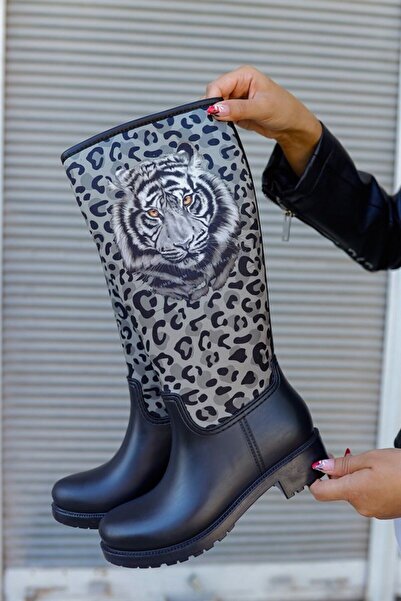 Sea&Blue Жіночі водонепроникні дощові чоботи з леопардовим принтом