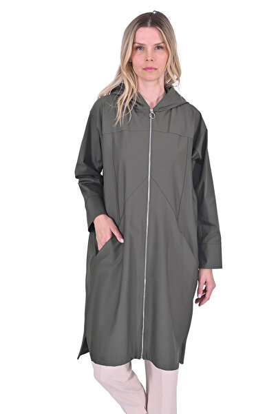 Invee İnvee Hooded Raincoat 7045 Khaki