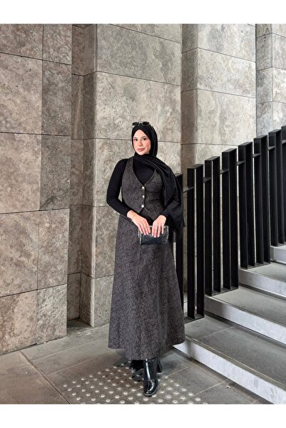 Moda Lippa Brown Winter 2-Piece Set (Vest + Skirt)