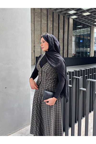 Moda Lippa Plaid Brown Winter 2-Piece Set (Vest + Skirt)