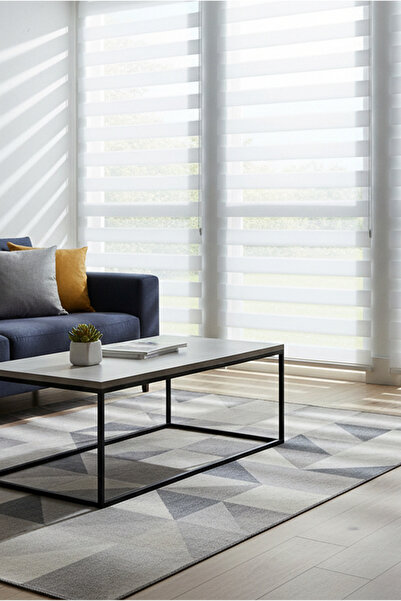 Naza A Kalite Stor Perde %100 Polyester Dokuma Zebra Kumaşı Alüminyum Kasa, L...