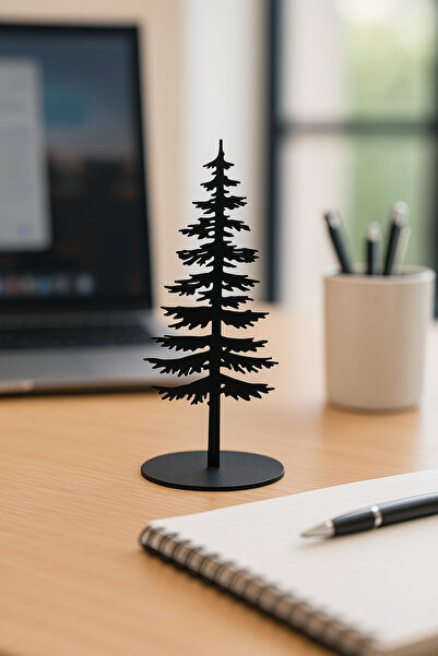 VENON GÖKNAR SİYAH 15*9*4.5 Cm Doğanın Zarafeti BİBLO Metal Lazer Kesim Ağaç ...