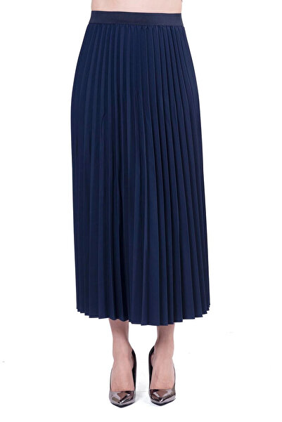 Invee Pleated Skirt Dark Blue 6998