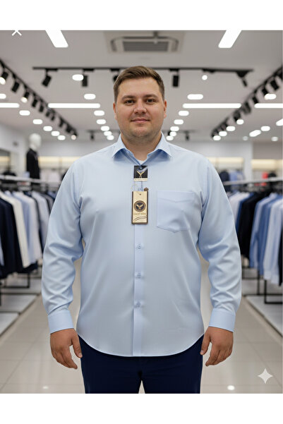 Grand Star Güncüoğlu Battal Beden Uzun Kollu Cepli Klasik Erkek Gömlek