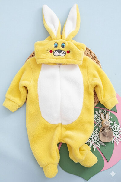 VaVbaby Welsoft Unisex Zippered Plush Winter Baby Sleeping Bag Children's Jumpsuit and Costume Rabbit