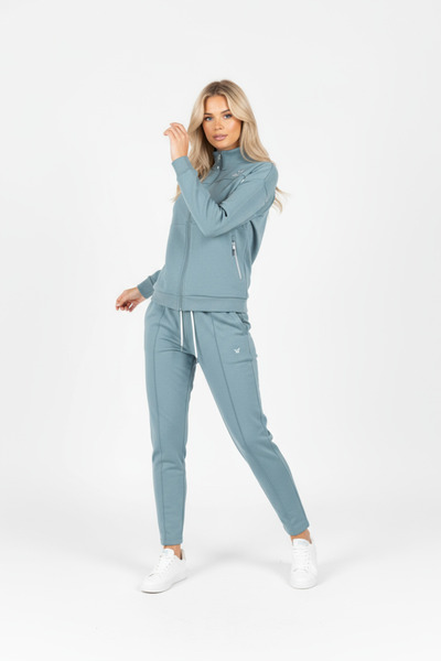 bilcee Women's Blue Mock Neck Piece Tracksuit Set 0693