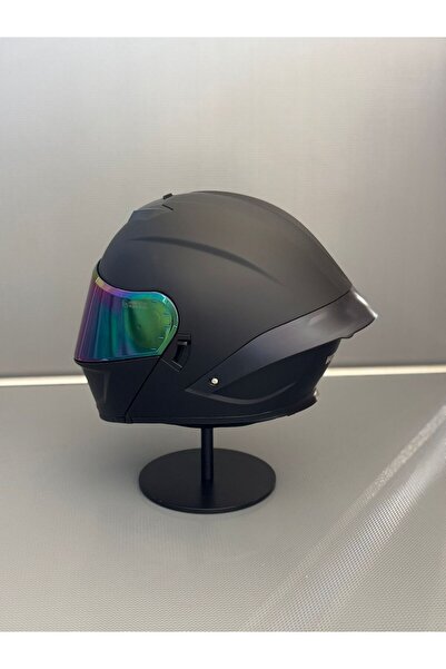 WOSEN Ws-202 Güneş Gözlüklü Çene Açılır Kask (Renkli Vizörlü) Mat Siyah