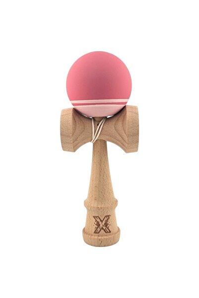 Flippy Αυθεντικό Kendama, Επαγγελματικό Παιχνίδι, Flippy, Ξύλινο, 18 εκ., Ροζ/Λευκό
