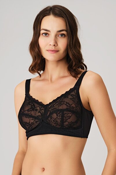 Anıl 3769 Model Underwire and Lace Women's Reducing Bra - Gathering and Non-padding