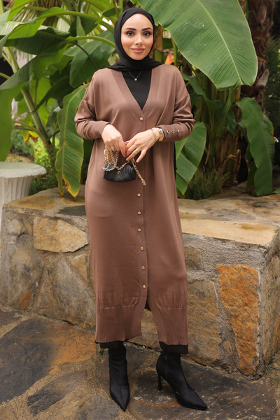 İmajButik Ζακέτα από πλεκτό νήματα από κρύο βιζόν