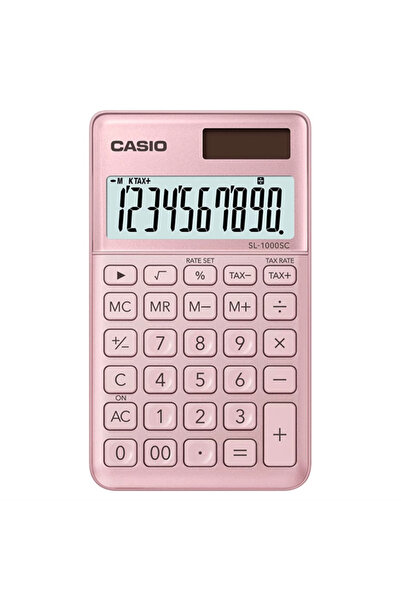 Casio SL1000SC-PK-N-DP 10 HANE HESAP MAKİNESİ - PEMBE