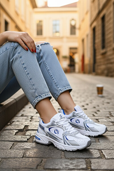 Zerenyus Унісекс спортивні кросівки - ULTRAONE з ортопедичною підошвою, біло-сині