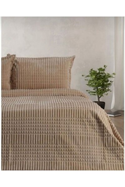 VK CAN MAĞAZALARI Vk Can Magazalari Merminos Modern Line 3 Piece Duvet Cover Sets Beige Mocha Color