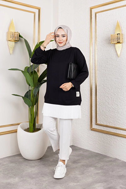 Moda MSK Women's Pleated Modal Fabric Tunic