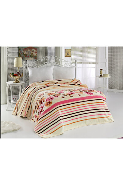 SİHİRLİ AYAKLAR Double Blanket Floral Patterned Mink Blanket Colorful 200X240