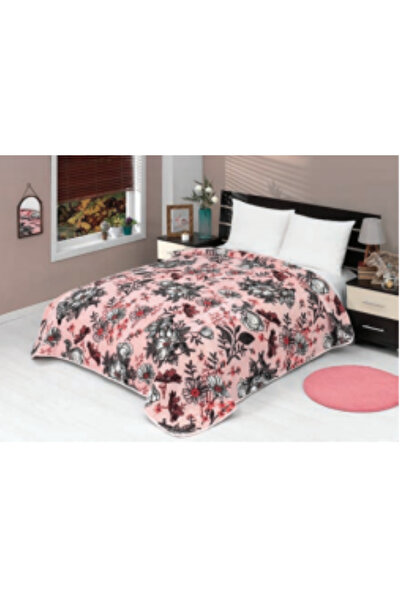 SİHİRLİ AYAKLAR Colorful Floral Patterned Double Blanket - Wellsoft 180X220