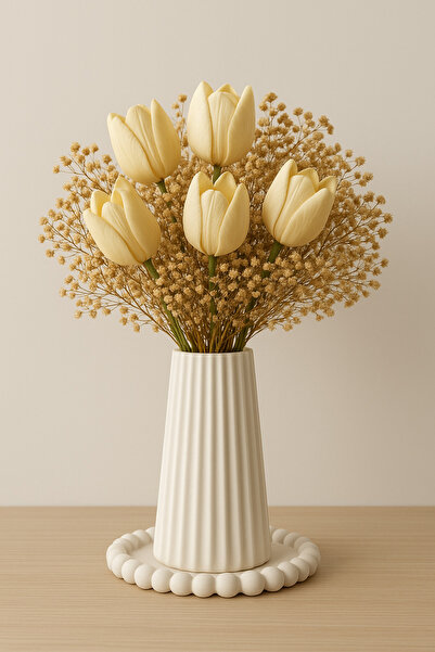 VOGATU Dekoratif Dekoratif Vazo Seti, Çiçeksiz Iskandinav Vazo Seti, Iskandinav Vazo, Bubble Tabak 15cm