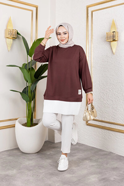 Moda MSK Women's Pleated Modal Fabric Tunic