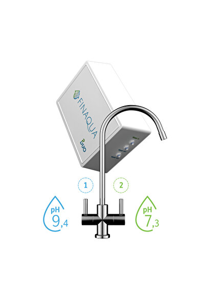 FINAQUA Sistem DUO - Apă alcalină antioxidantă cu ultrafiltrare pH 9.4 / pH n...
