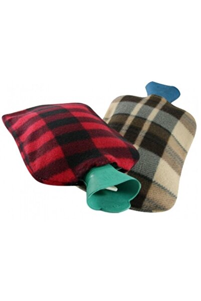 Timtex Büyük Boy Sıcak Su Torbası Kauçuk Termofor Polar Kılıflı 2 Litrelik Sıcak Soğuk Kompres Su Torbası