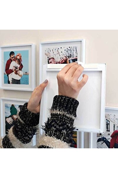 Senden Hediye Sök Tak cu bandă cu cadru pătrat alb