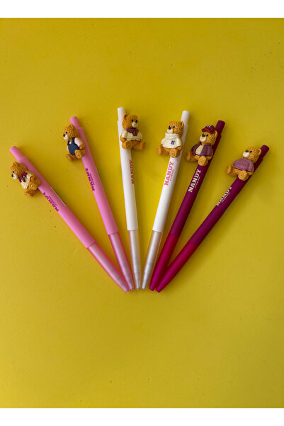 tiny wood Strawbear 0.7 Uçlu Sevimli Ayıcık Figürlü Versatil Kalem | 1 Adet G...