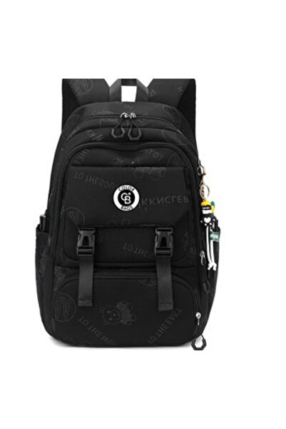 tiny wood Black Men's School Backpack – for Primary and High School Students,...